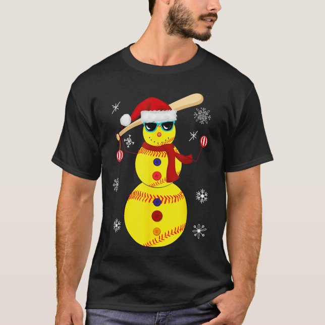T-shirt Cantball de Noël Snowman Père Noël Snowflake Gir (Devant)