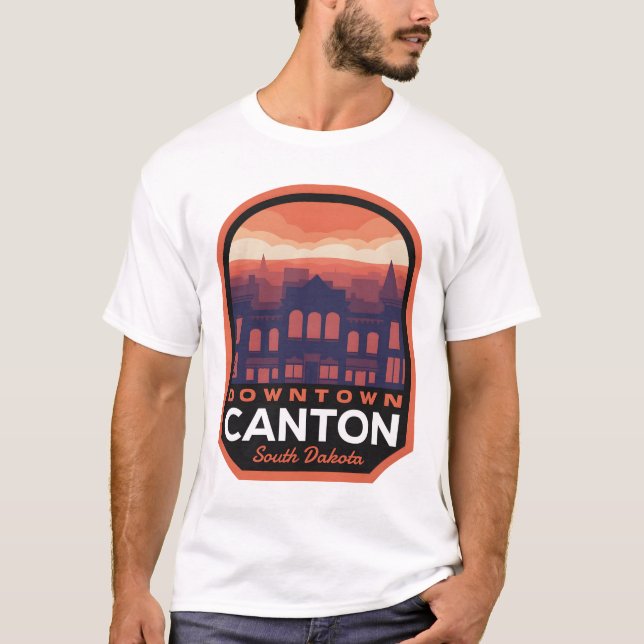 T-shirt Canton South Dakota Historic Downtown (Devant)
