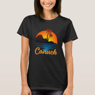 T-shirt Canuck Vancouver Palm Tree Island Sunset Canada