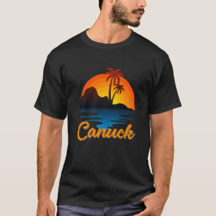 T-shirt Canuck Vancouver Palm Tree Island Sunset Canada