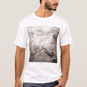T-shirt Canyon grand du Colorado et de carte