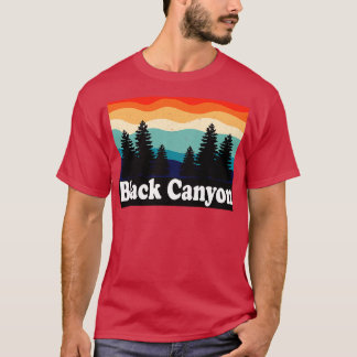 T-shirt Canyon noir du parc national Gunnison Colorad