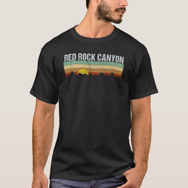 T-shirt Canyon Retro Vintage Red Rock (Devant)