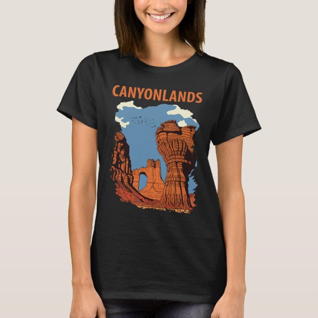 T-shirt Canyonlands Utah Arches Orange Voyage (Devant)