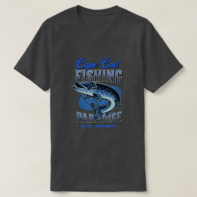 T-shirt Cap Cod Fishing Paradise  (Design devant)