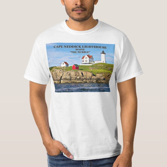 T-shirt Cap Neddick, "T-shirt de phare de la protubérance" (Devant)