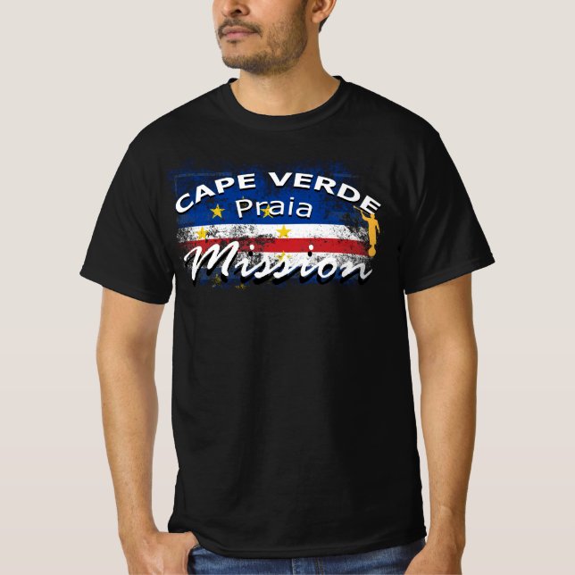T-shirt Cap-Vert Praia Mormon Mission LDS (Devant)