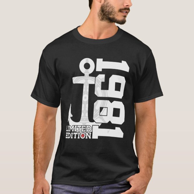 T-shirt Capacité de 41 ans 1981 marin 41e anniversaire (Devant)