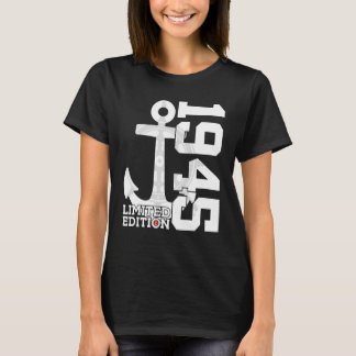 T-shirt Capacité de 77 ans 1945 marin 77e anniversaire