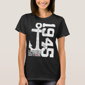 T-shirt Capacité de 77 ans 1945 Marin 77e anniversaire