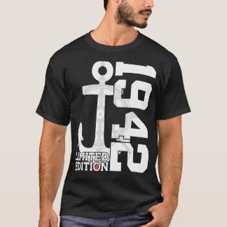 T-shirt Capacité de 80 ans 1942 Marin 80e anniversaire