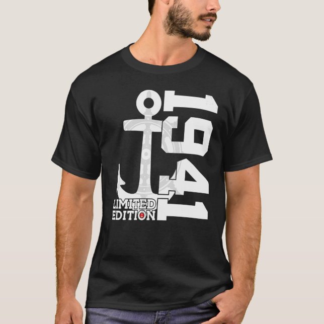 T-shirt Capacité de 81 ans Marin de 1941 81e anniversaire (Devant)