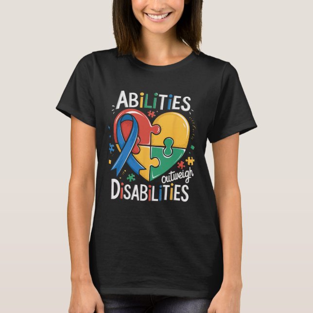 T-shirt Capacités de sensibilisation sur l'autisme par rap (Devant)