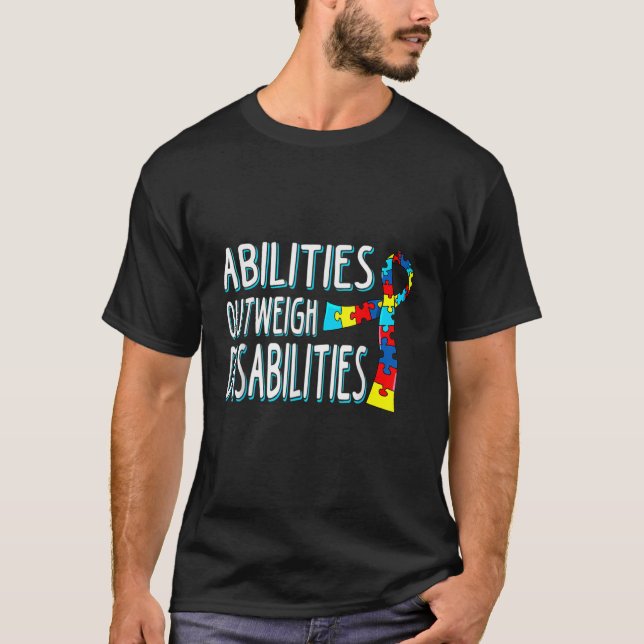 T-shirt Capacités de sensibilisation sur l'autisme supérie (Devant)