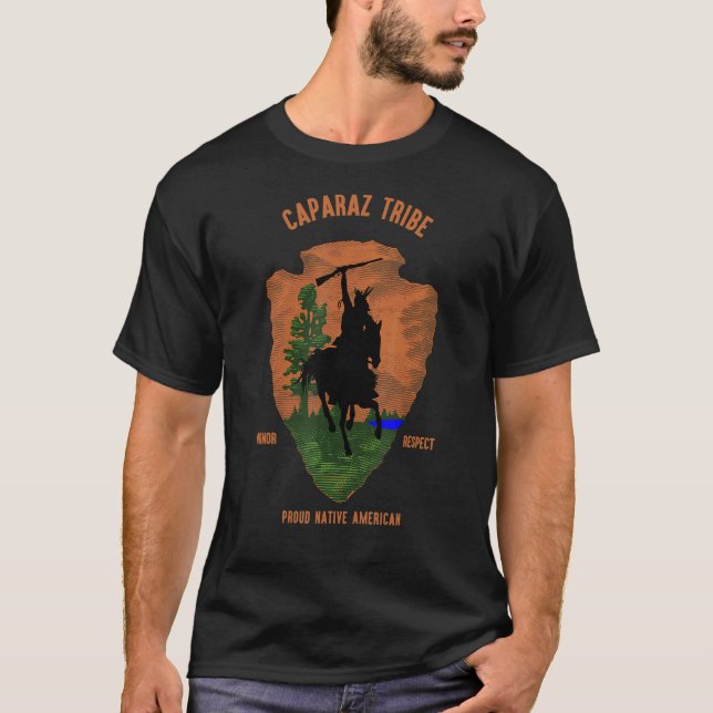 T-shirt Caparaz Tribe Amérindien Fière Rétro A (Devant)