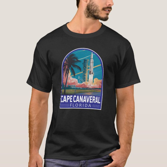 T-shirt Cape Canaveral Florida Illustration Art de Voyage (Devant)
