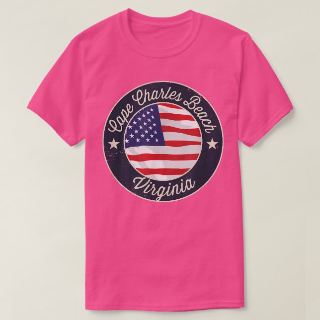 T-shirt Cape Charles Beach - Patriotic Virginia Souvenir T (Design devant)
