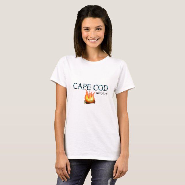 T-shirt Cape Cod Campfire Ladies Tee (Devant entier)
