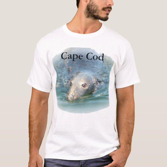 T-shirt Cape Cod, Joli phoque au Fishing Pier Mens (Devant)