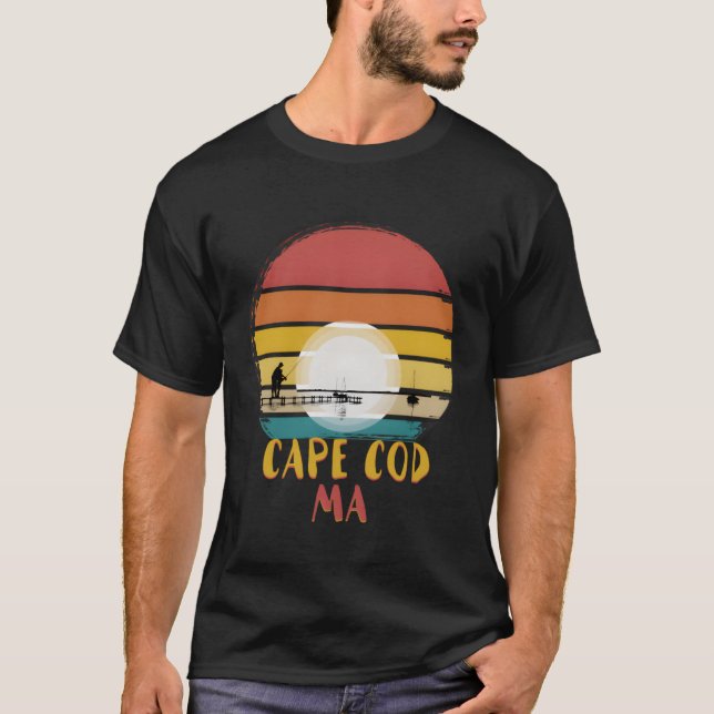 T-shirt Cape Cod Ma Massachusetts Quai de Pêche (Devant)
