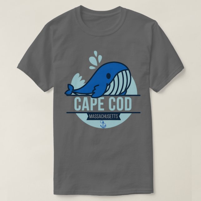 T-shirt Cape Cod Massachusetts Baleine (Design devant)