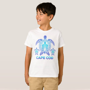 T-shirt Cape Cod Massachusetts MA Blue Sea Turtle Souvenir