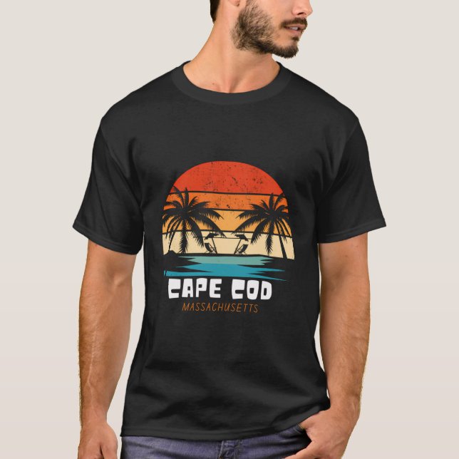T-shirt Cape Cod Massachusetts Plage Bord de mer Hommes Fe (Devant)