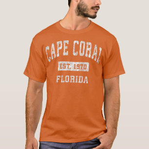T-shirt Cape Coral Florida FL Vintage Sports établis D