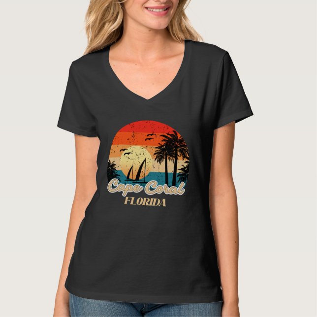 T-shirt Cape Coral Florida Souvenirs Family Road Trip Vaca (Devant)