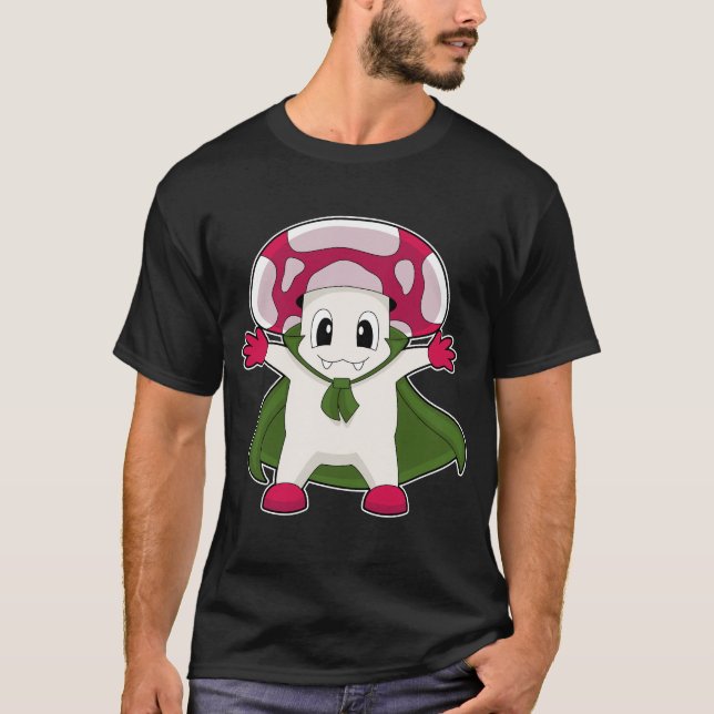 T-shirt Cape de Halloween champignon (Devant)
