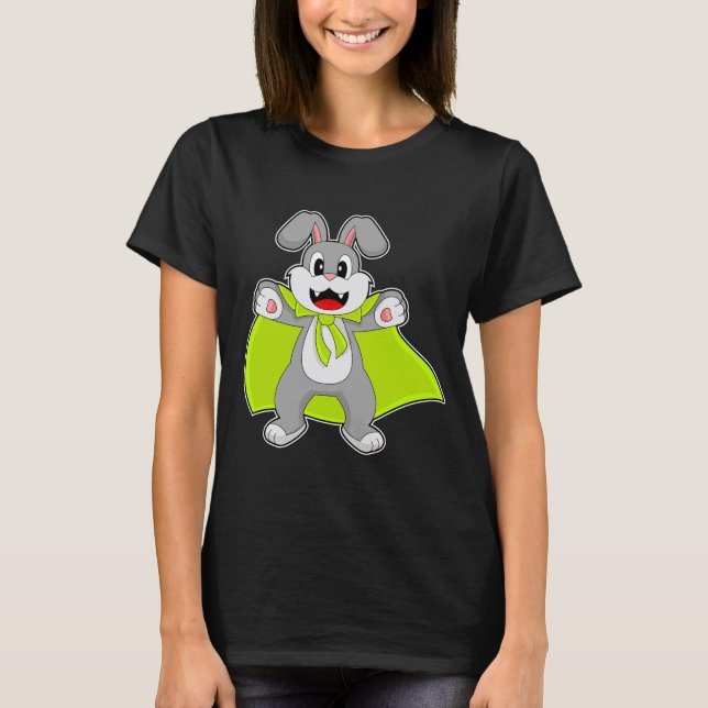 T-shirt Cape d'Halloween de lapin (Devant)