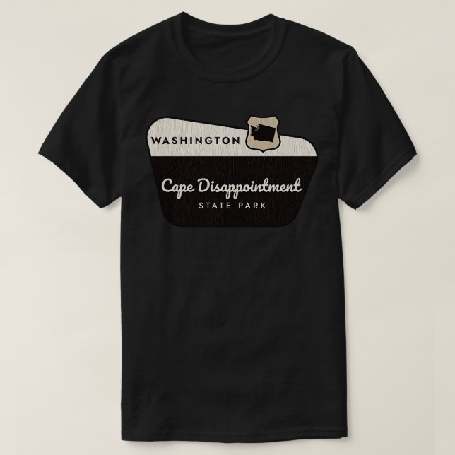 T-shirt Cape Disnomination State Park Washington Bienvenue (Design devant)