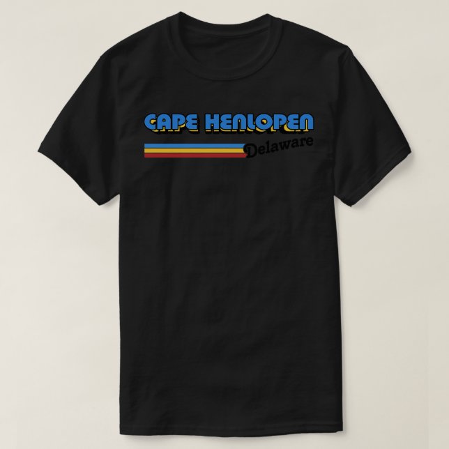 T-shirt Cape Henlopen Delaware Design de style rétro (Design devant)