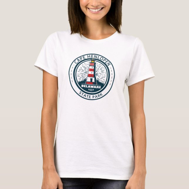T-shirt Cape Henlopen State Park Delaware Badge (Devant)
