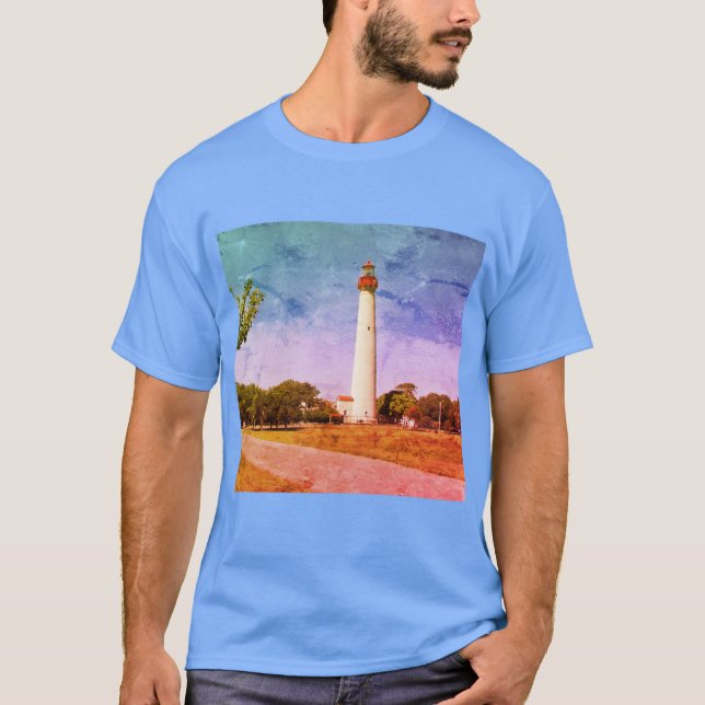T-shirt Cape May Lighthouse Canvas Imprimer (Devant)