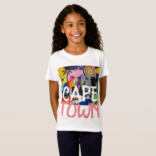 T-Shirt Cape Town Afrique du Sud Graffiti chemise, fille