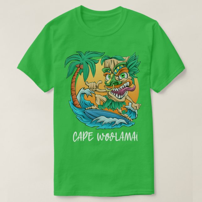 T-shirt Cape Woolamai Australie Palm Tree Plage de surf Va (Design devant)