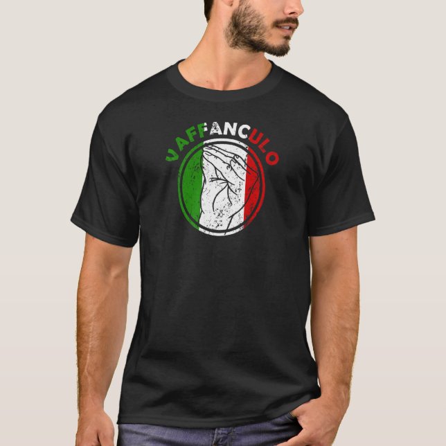 T-shirt Capisci Vaffanculo Drapeau Italien Geste main (Devant)