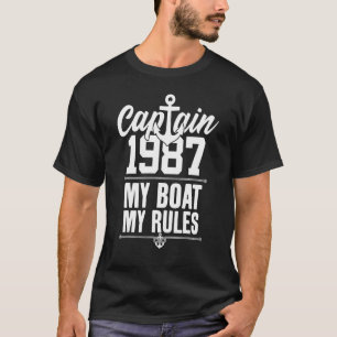 T-shirt Capitaine 1987 Mon bateau Mes règles Capitaine 35e