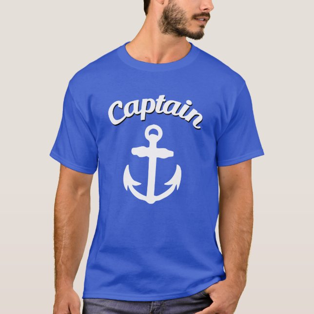 T-shirt Capitaine Anchor Funny Men's (Devant)