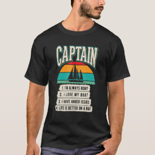 T-shirt Capitaine Bateaux à voile Bateaux à voile Navire C