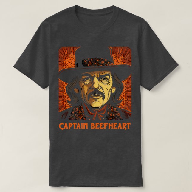 T-shirt Capitaine Beefheart Retro Art original (Design devant)