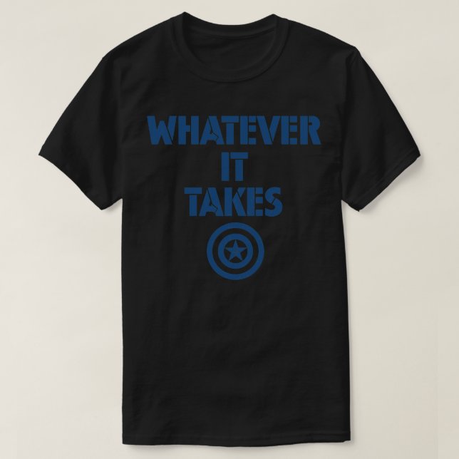 T-shirt Capitaine Bouclier Ce Qu'Il A Jamais Pris (Design devant)