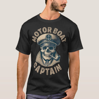 T-shirt Capitaine de Bateau à Moteur Pour Propriétaire de