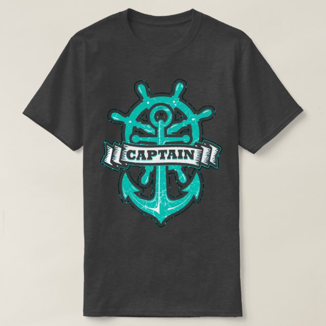 T-shirt Capitaine de bateau à voile (Design devant)