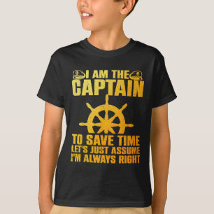 T-shirt Capitaine de bateau cool pour hommes femmes bateau