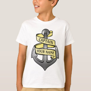 T-shirt Capitaine de bateau personnalisé votre Ancre