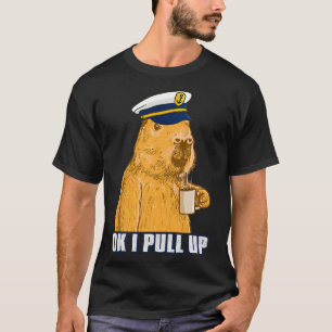 T-shirt Capitaine de bateau pour hommes Capybara Ok i Tire