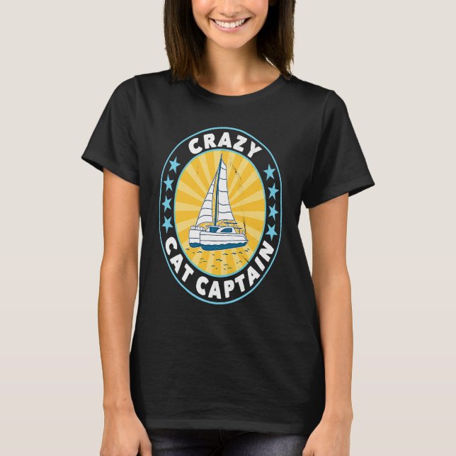 T-shirt Capitaine de catamaran fou marinant  1 (Devant)