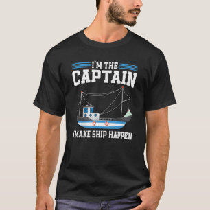 T-shirt Capitaine de chalutier de pêche disant bateau de p